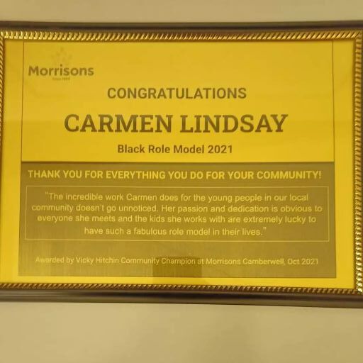 Carmen Lindsay Morrisons Camberwell Black Role Model 2021